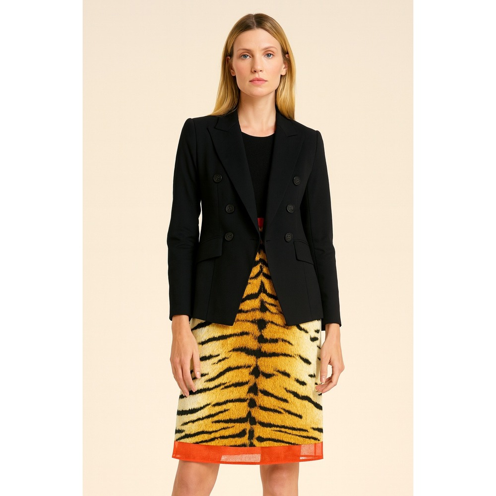 Dorothee Schumacher Black Double Breasted Blazer Jacket Academia Size M Academia